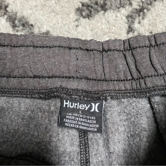 Girls Hurley Dark Charcoal Grey Tie Dye Jogger Sweatpants - Picture 3 of 6